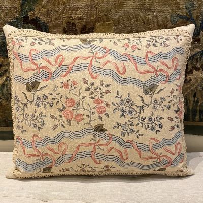 Very Large Regency Chintz Cushion